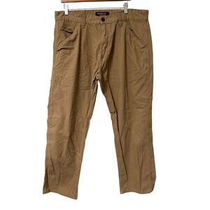 Ridgecut Toughwear Mens 38x34 Brown Canvas Work Pants Straight Leg Duck Cotton